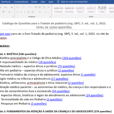 Sumário do Banco de Questões 10K