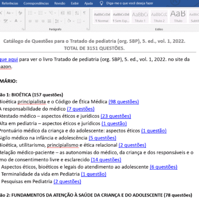 Seções do Banco de Questões 3K.