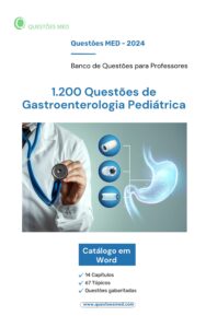 Capa do Banco de Questões sobre Gastroenterologia Pediátrica.