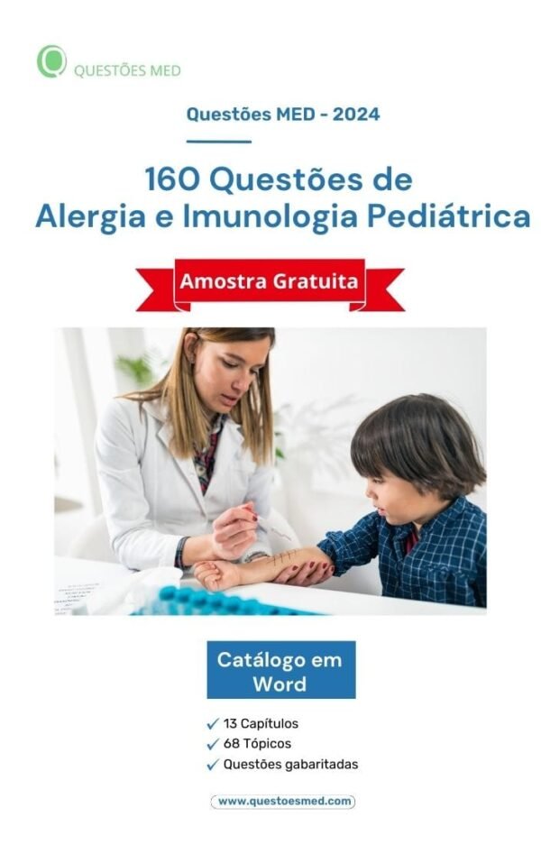 Banco de Questões Gratuito de Alergia e Imunologia Pediátrica