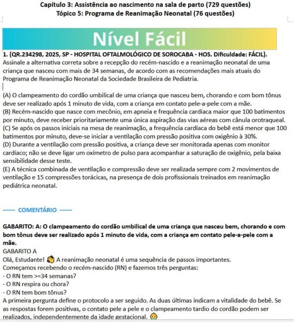 Banco de Questões Gratuito de Gastroenterologia Pediátrica em PDF - Imagem 2