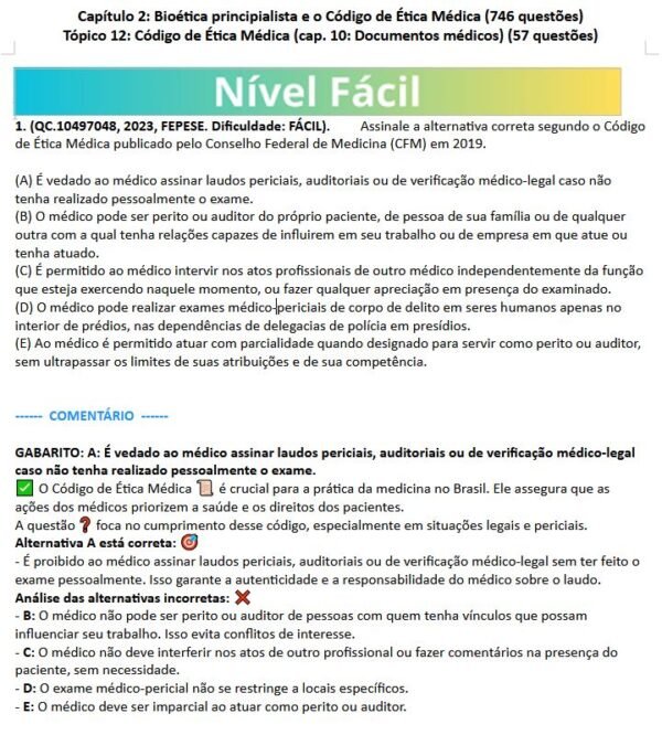 991 Questões de Bióetica (574 comentadas) em PDF - Imagem 2