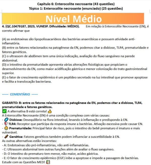 543 Questões de Cirurgia Pediátrica em Word (240 comentadas) - Imagem 2