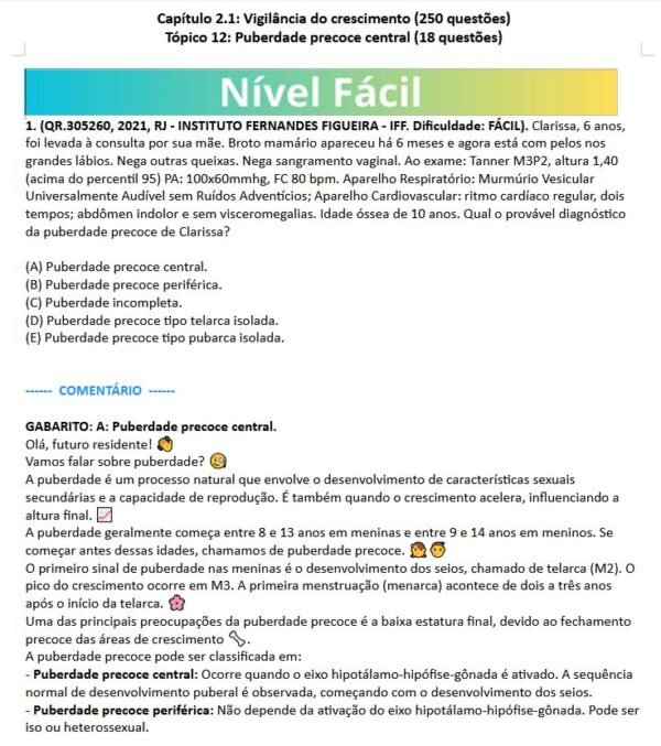 8501 Questões de Pediatria (4758 comentadas) em Word vol. 1 - Imagem 2