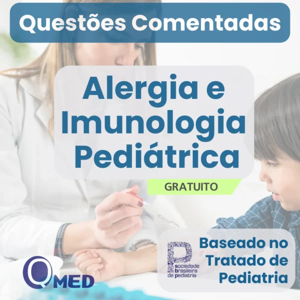Capa do ebook gratuito Questões Comentadas de Alergia e Imunologia Pediátrica para Residência Médica – Questões MED