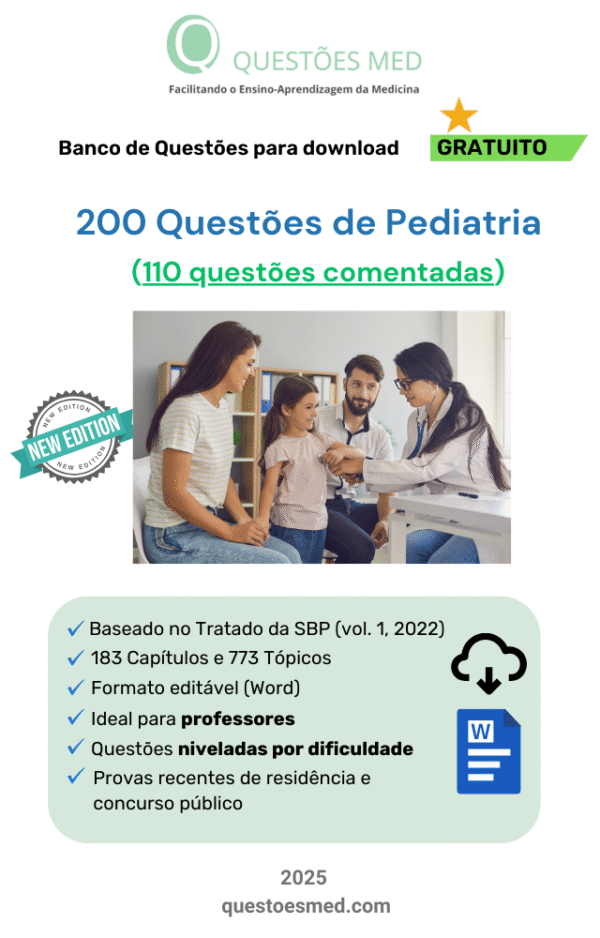 Banco de Questões Gratuito de Pediatria Geral em Word