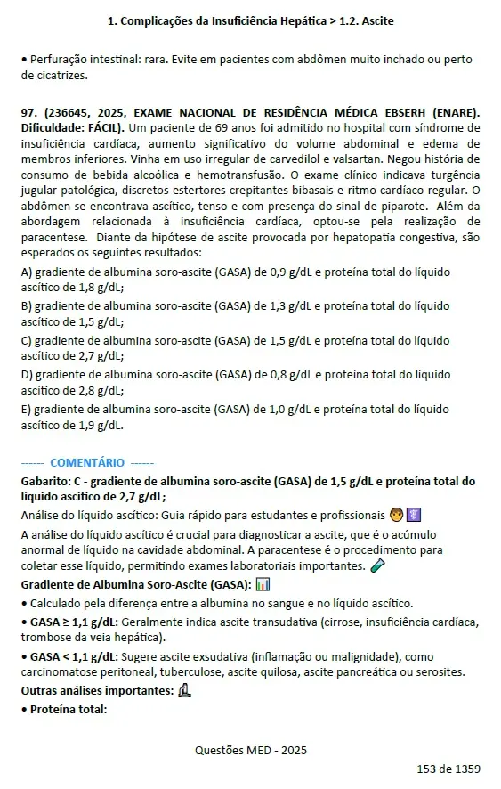 Revisão Intensiva de Hepatologia – 1000 Questões Comentadas (2018–2025) - Imagem 2