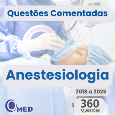 E-book com 360 questões comentadas de Anestesiologia para Residência Médica, organizadas por temas e baseado em provas anteriores. Material digital do Questões MED para revisão e preparação intensiva.